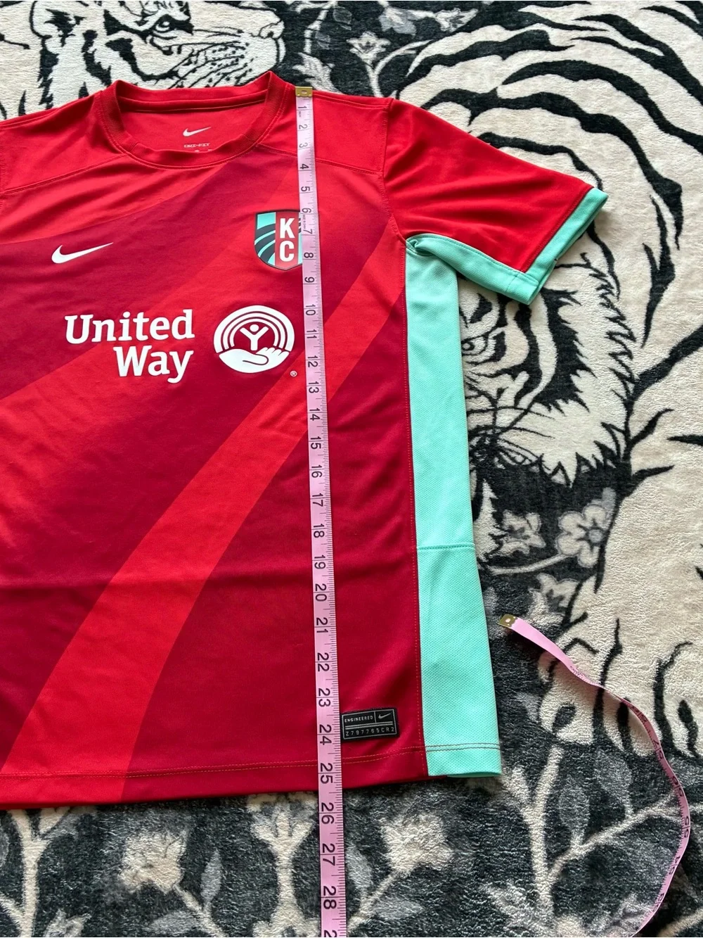 002 - YOUTH KIDS XL NIKE KC KANSAS CITY CURRENT SOCCER NWSL JERSEY